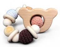 Gryzaki dla dzieci - Grzechotka Gryzak naturalny dziecięcy MIŚ w ekologicznym pudełku na prezent - miniaturka - grafika 1