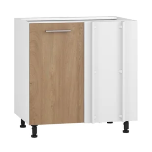 Szafka Dolna Stojąca Narożna 1 Drzwi 100 x 82 cm DN-100/82 Biały / Dąb Miodowy Vento Halmar Dąb Miodowy, Biały - Szafki kuchenne - miniaturka - grafika 1