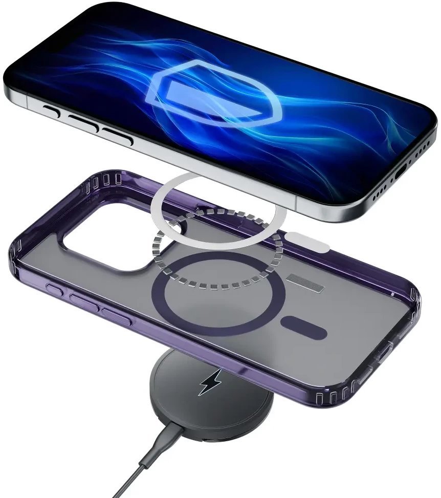 3mk Frosty MagCase Purple pro Apple iPhone 17