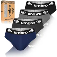 Majtki męskie - Umbro Slipy Majtki Męskie Bawełniane 4 sztuki Rozmiar M - miniaturka - grafika 1