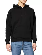 Bluzy męskie - Urban Classics , bluza z kapturem dla mężczyzn, sweter z kapturem jednokolorowa bluza (sweter z kapturem i został wyposażony w w wielu kolorach, torba na brzuch) -  5XL czarny TB014-00007 - miniaturka - grafika 1