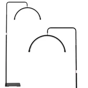 Lampy kosmetyczne - Lampa kosmetyczna Moon podłogowa do przedłużania rzęs led bezcieniowa stojąca czarna - miniaturka - grafika 1