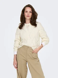 ONLY Sweter w kolorze kremowym - Swetry damskie - miniaturka - grafika 1