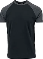 Koszulki męskie - Urban Classics Raglan Contrast Tee T-Shirt męski, czarny/węgiel drzewny, XXL - miniaturka - grafika 1