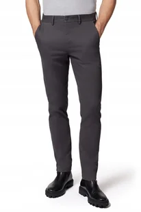 Spodnie Chino Slim Fit Szare z Bawełną Próchnik PM2 W33/L30 - Spodnie męskie - miniaturka - grafika 1