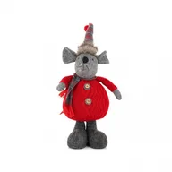 Ozdoby bożonarodzeniowe - DEKORACJA WINTER HOME STOJĄCA MYSZ W CZERWONYM SWETERKU 36CM kod: 90A-OZD-LF3A - miniaturka - grafika 1