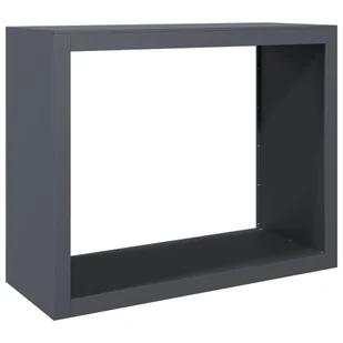 vidaXL Stojak na drewno opałowe, antracytowy, 100x40x80 cm, stalowy - Wózki magazynowe - miniaturka - grafika 1