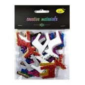 Zabawki kreatywne - Renifery z pianki brokatowej kolorowe 30 szt. - miniaturka - grafika 1