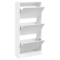 Szafki na buty - vidaXL Szafka na buty biała 60x21x125,5 cm materiał drewnopochodny - miniaturka - grafika 1