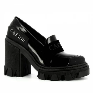 Czarne mokasyny damskie CARINII - Carinii - Mokasyny damskie - miniaturka - grafika 1