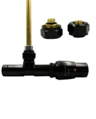 Zawory i kraniki - Zawór termostatyczny zespolony 50mm UNICO czarny mat prawy Pex - miniaturka - grafika 1