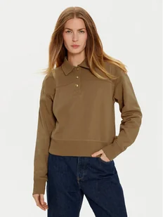 Tommy Hilfiger Bluza WW0WW44081 Khaki Regular Fit - Bluzy damskie - miniaturka - grafika 1