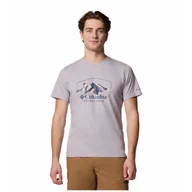Koszulki sportowe męskie - Koszulka męska Columbia Path Lake™ Graphic Tee II Rozmiar: XL / Kolor: szary/niebieski - miniaturka - grafika 1