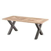 Stoły - Dekoria Stół Moscal 200x100x78 black&natural 200x100x20cm - miniaturka - grafika 1