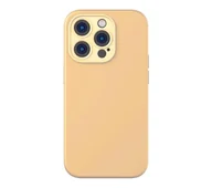 Etui i futerały do telefonów - Baseus Liquid Silica Gel do iPhone 14 Pro Max (żółte) +szkło hartowane - miniaturka - grafika 1
