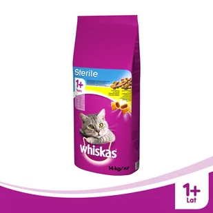 WHISKAS Sterile 14 kg - sucha karma dla dorosłego kota po zabiegu kastracji, z pysznym kurczakiem + SANICAT CLASSIC LAVENDER 10L - Sucha karma dla kotów - miniaturka - grafika 4
