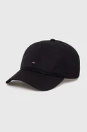 Czapki męskie - Tommy Hilfiger czapka z daszkiem kolor czarny gładka AM0AM12530 - miniaturka - grafika 1