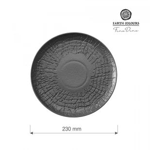Fine Dine TALERZ PŁYTKI CRUST 23 cm PORCELANA EARTH COLOURS CZARNY - Talerze - miniaturka - grafika 3