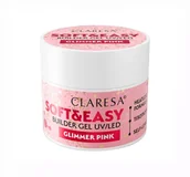 Żele do paznokci - Claresa Soft & Easy żel budujący Glimmer Pink 45g - miniaturka - grafika 1