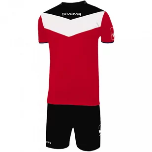 Komplet Givova Kit Campo czarno-czerwony KITC53 1012S - Rozmiar - XXL - Piłka nożna - miniaturka - grafika 1
