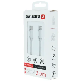 SWISSTEN Srebrny Kabel USB-C - Lightning 2m 3A do iPhone - Złącza, przejściówki, adaptery - miniaturka - grafika 5