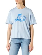 Koszulki i topy damskie - BOSS Koszulka damska C_Evarsy1, jasnoniebieska, XS - miniaturka - grafika 1