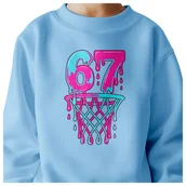 Bluzy dla dziewczynek - BLUZA DZIECIĘCA 67 SIX SEVEN KOSZYKÓWKA DLA CHŁOPCA DZIEWCZYNKI 104 - miniaturka - grafika 1