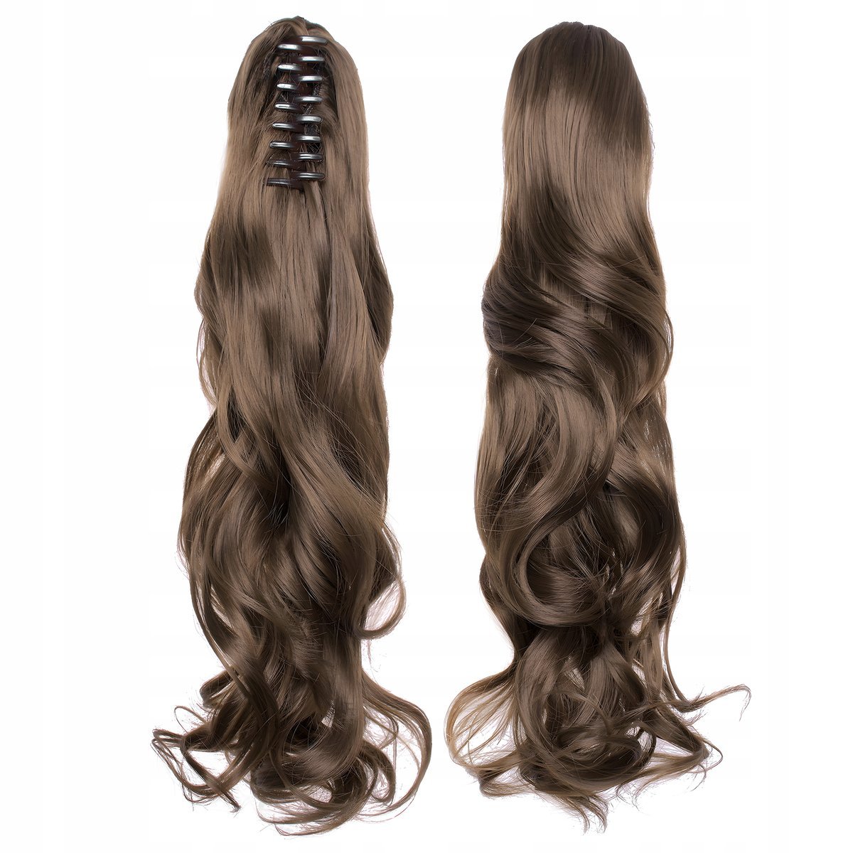 Włosy Syntetyczne Doczepiane Kucyk na Klipsie 55 cm Clip In Jak Naturalne