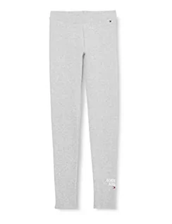 Legginsy - Tommy Hilfiger Dziewczęce Tommy graficzne legginsy, jasnoszary wrzos, 3 - grafika 1