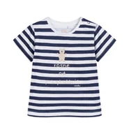 Bluzki dla niemowląt - T-shirt dla dziecka do 2 lat, z napisem Rosnę od przytulania, w paski - miniaturka - grafika 1