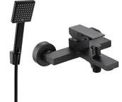 Zestawy baterii łazienkowych - Mexen Uno R45 bateria wannowa z zestawem prysznicowym, czarna - 7143R45-70 - miniaturka - grafika 1