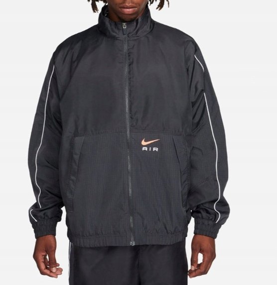 Tkana kurtka wiatrówka Męska Nike czarna rozpinana FQ8811-060 r. M