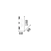 Lampy ścienne - Ideallux Ideal Lux kinkiet LED Ping Pong mosiądz 2-punktowa szkło opalowe - miniaturka - grafika 1