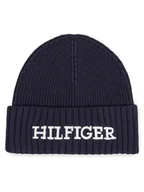 Czapki męskie - Tommy Hilfiger Czapka Monotype Beanie AM0AM11737 Granatowy - miniaturka - grafika 1