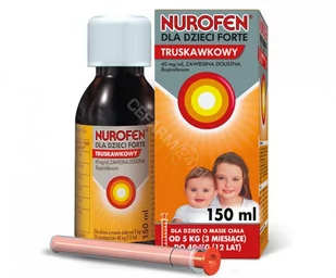 RECKITT BENC Nurofen dla dzieci forte zawiesina 40 mg/ml o smaku truskawkowym 150 ml - Leki przeciwbólowe - miniaturka - grafika 1