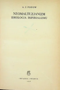 Neomaltuzjanizm ideologia imperializmu - Opowiadania - miniaturka - grafika 1
