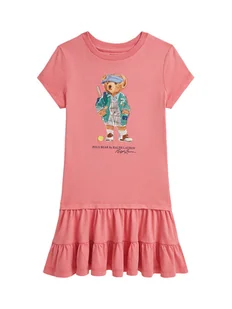 Polo Ralph Lauren Sukienka codzienna 312971130001 Różowy Regular Fit - Sukienki i spódniczki dla dziewczynek - miniaturka - grafika 1
