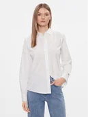Koszule damskie - Tommy Hilfiger Koszula Essential WW0WW40543 Biały Regular Fit - miniaturka - grafika 1