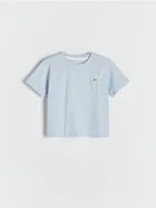 Bluzki dla niemowląt - Reserved - Bawełniany t-shirt - jasnoniebieski - miniaturka - grafika 1