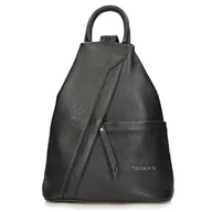 Torebki damskie - Toscanio F170 Czarny D28 plecak damski skórzany czarny - miniaturka - grafika 1