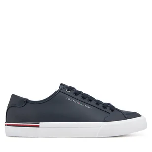 Sneakersy Tommy Hilfiger Core Corporate Vulc Leather FM0FM05399 Granatowy - Sneakersy męskie - miniaturka - grafika 1