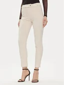 Spodnie damskie - Rinascimento Spodnie materiałowe CFC0117745003 Beżowy Regular Fit - miniaturka - grafika 1