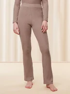 Spodnie damskie - Triumph Spodnie dzianinowe "Thermal MyWear" w kolorze szarym - miniaturka - grafika 1