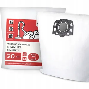 20x Worek do Odkurzacza Stanley SXVC20PTE Syntetyczny Flizelinowy Worki G9 - Worki do odkurzaczy - miniaturka - grafika 1