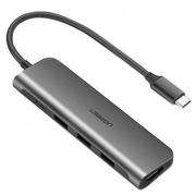 Huby USB - Ugreen Ugreen wielofunkcyjny HUB USB Typ C 3.0 Power Delivery 3x USB 3.0 / HDMI szary (50209) 50209-ugreen - miniaturka - grafika 1