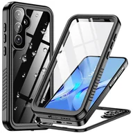 Etui i futerały do telefonów - Etui do Samsung Galaxy A55 5G Pancerne wodoodporne IP68 360 Armor Case wbudowana szybka Alogy czarne - miniaturka - grafika 1