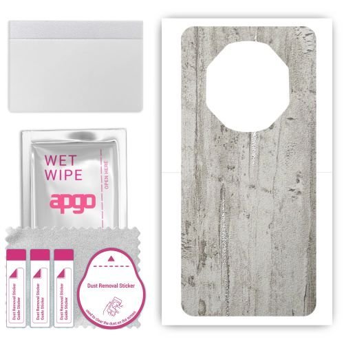 folia naklejka skórka strukturalna na TYŁ do Huawei Mate 50 RS Porsche Design - Beton Srebrne Paski - apgo SKINS