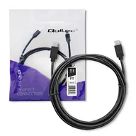 Kable komputerowe i do monitorów - Qoltec Kabel USB 3.1 typ C męski USB 3.1 typ C męski 3m Czarny 52353 - miniaturka - grafika 1