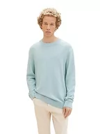 Swetry męskie - TOM TAILOR Denim sweter męski, 30463 - Dusty Mint Blue, S - miniaturka - grafika 1
