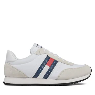 Sneakersy Tommy Jeans Tjm Runner Casual Ess EM0EM01351 Biały - Sneakersy męskie - miniaturka - grafika 1